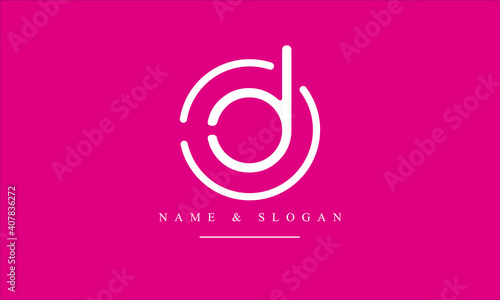 OD, DO, O, D abstract letters logo monogram