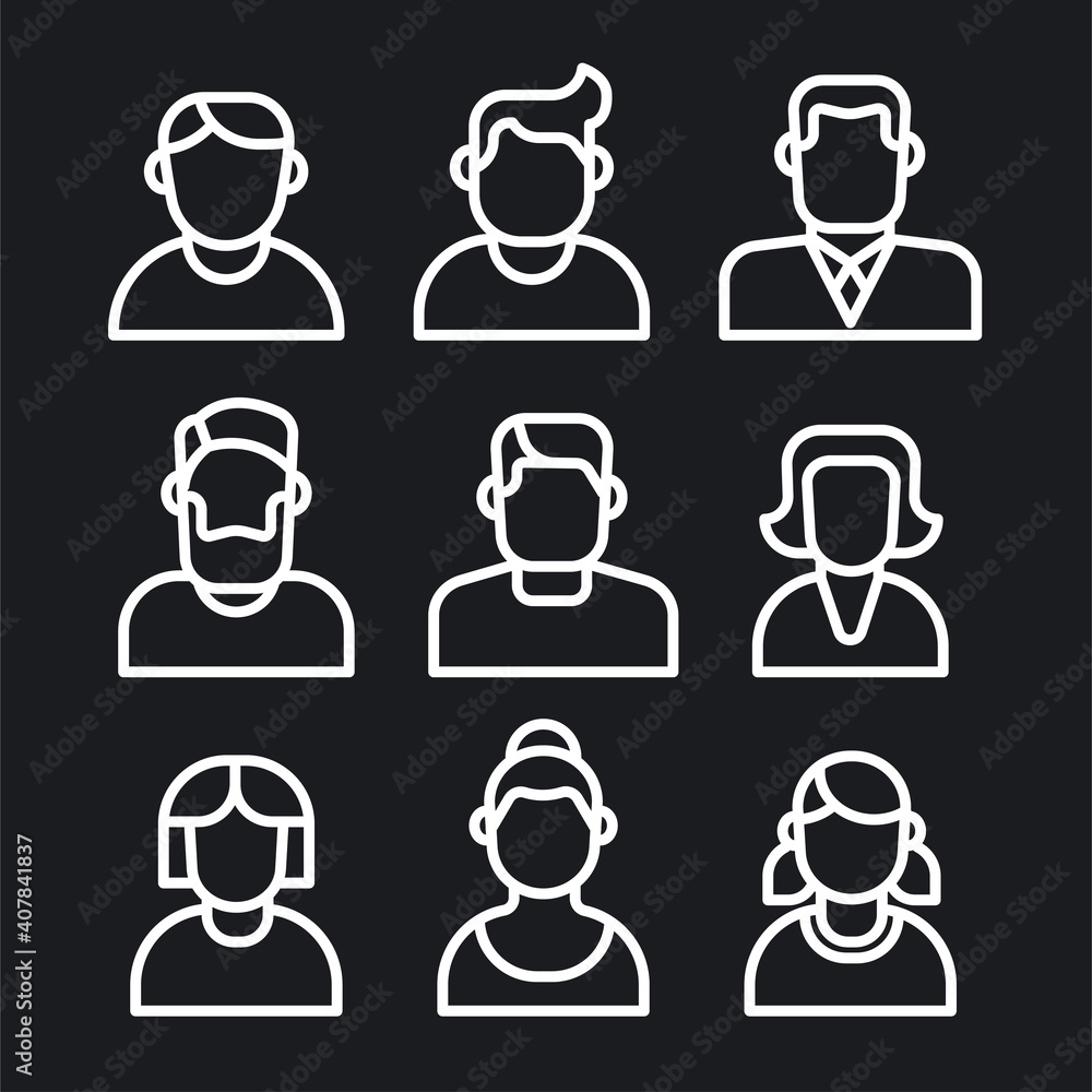 people avatars set people avatars set
