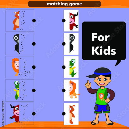 Matching games  educational games  solving puzzles for kids  perfect for child s homework.