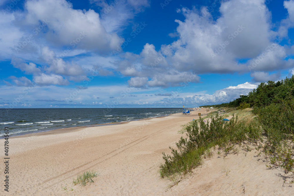 Sandy coast of Palanga, Baltic Sea