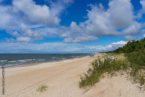 Fototapeta Naklejka Na Ścianę i Meble -  Sandy coast of Palanga, Baltic Sea