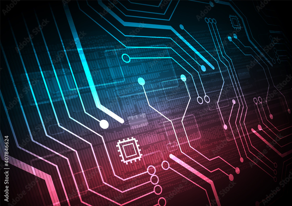 Obraz premium Circuit technology background