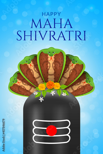 Happy Maha shivratri, lord shankar with shesh naag Background 