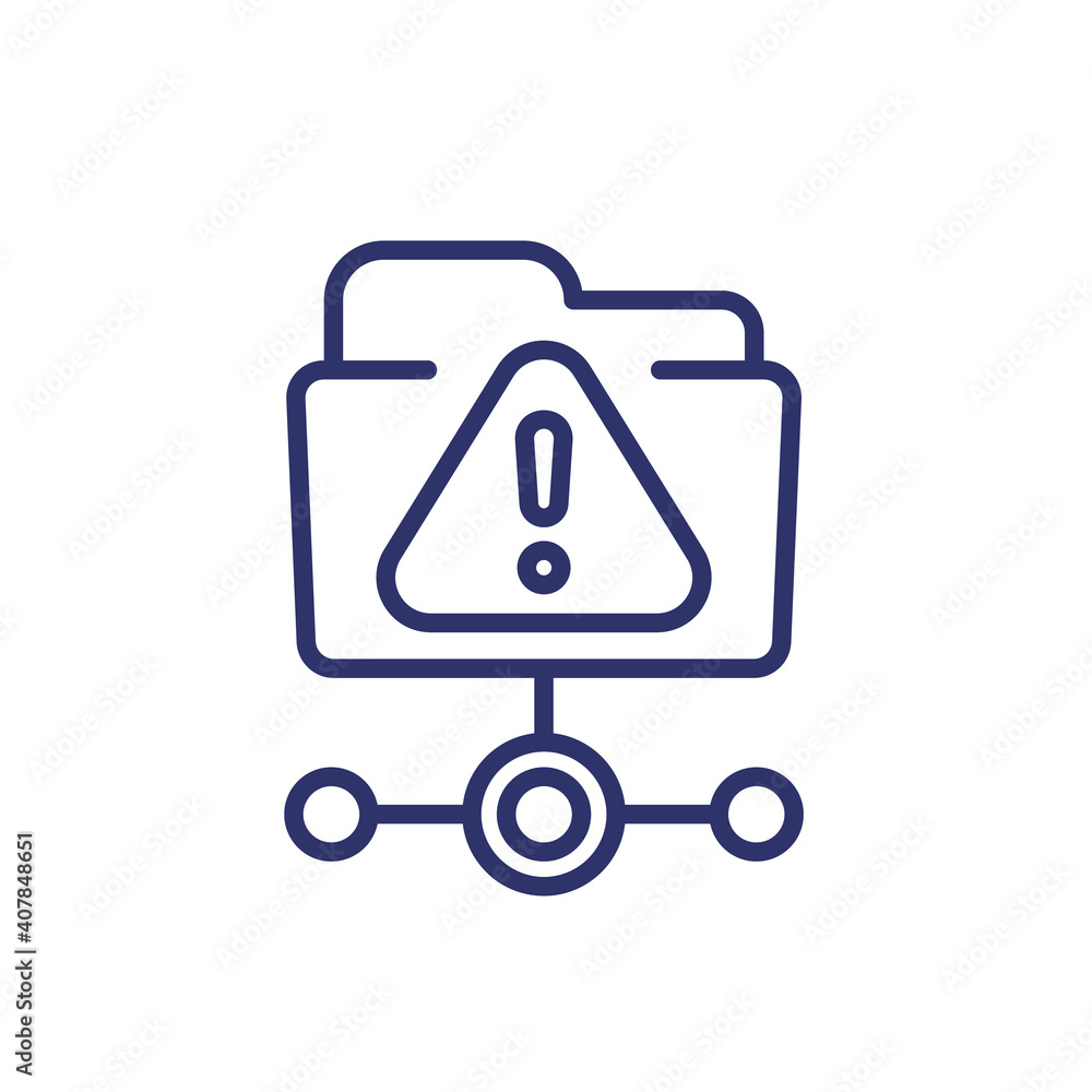 ftp warning or error line icon ftp warning or error line icon