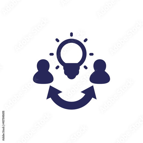 exchange of ideas icon for web