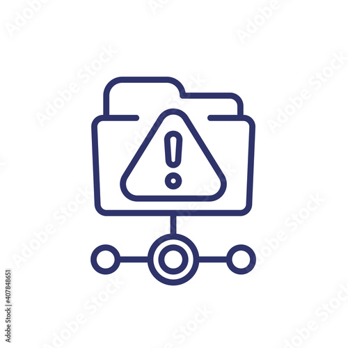 ftp warning or error line icon
