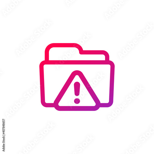 ftp warning, folder error icon