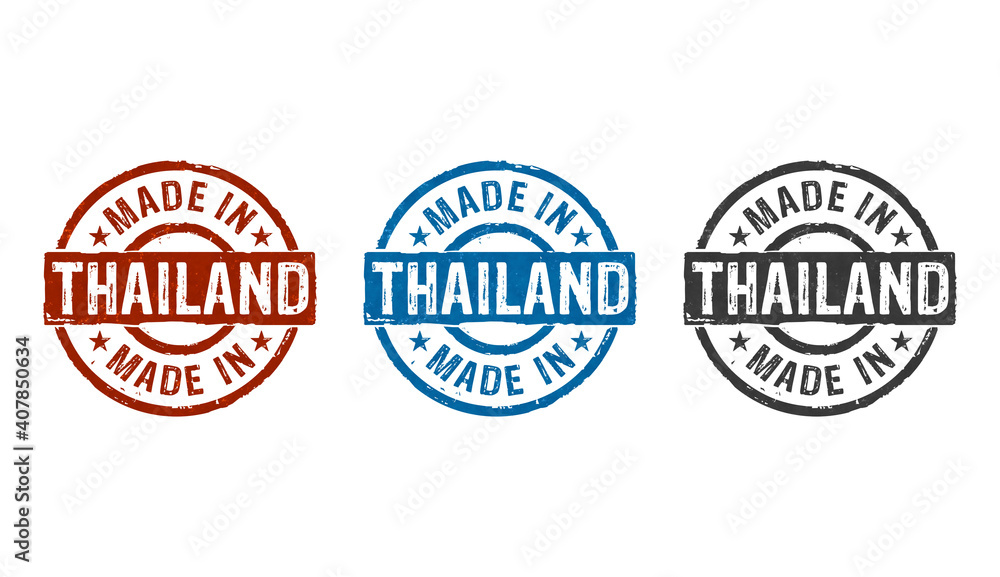 Made in Thailand stamp and stamping