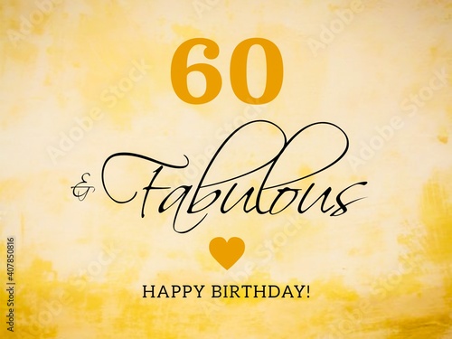60th birthday card wishes illustration