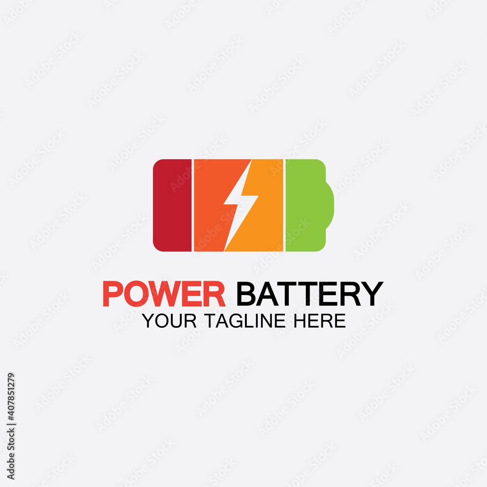 Power Battery Logo icon vector illustration Design Template.Battery Charging vector icon.Battery power and flash lightning bolt logo Power Battery Logo icon vector illustration Design Template.Battery Charging vector icon.Battery power and flash lightning bolt logo