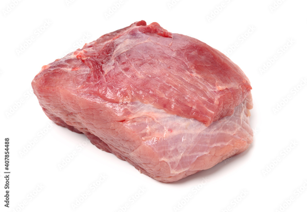 Pork belly on white background Pork belly on white background