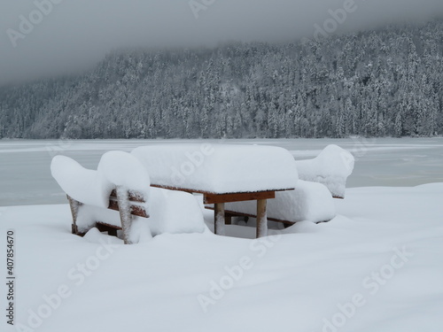 Wallpaper Mural Winterland am Weissensee (Allgäu) Torontodigital.ca