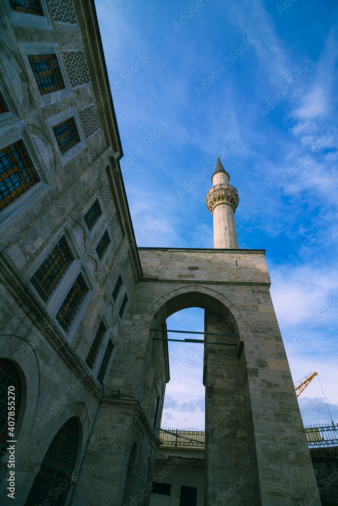 Fototapeta premium Sokollu Mehmet Pasa Mosque in Beyoglu Istanbul. Ottoman Architecture. Mosques' of Istanbul. Islamic background. Mosque architecture.