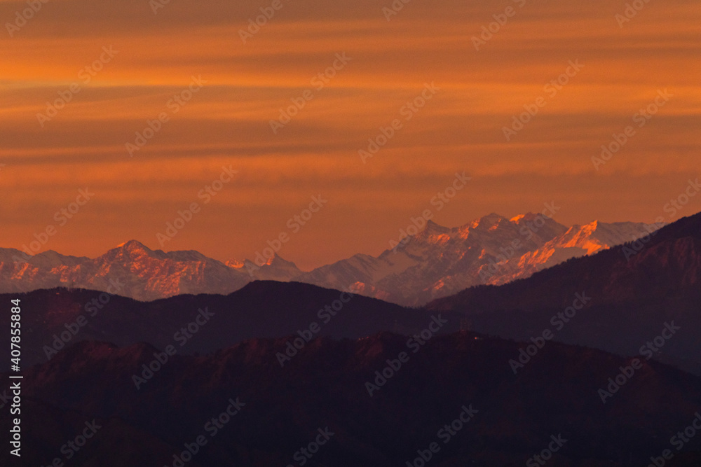 Obraz premium Various views of the Dhauladar Mountains