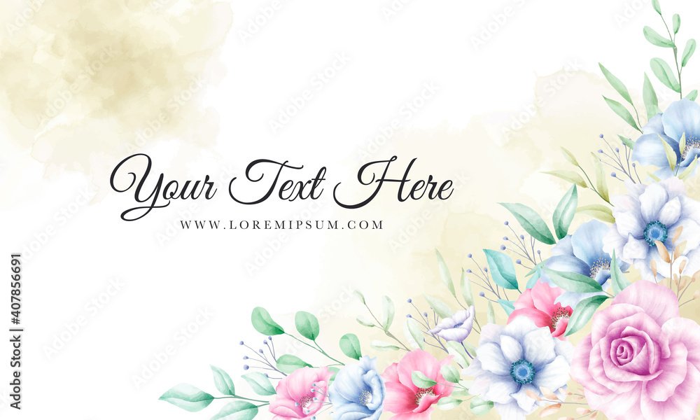 Watercolor floral background