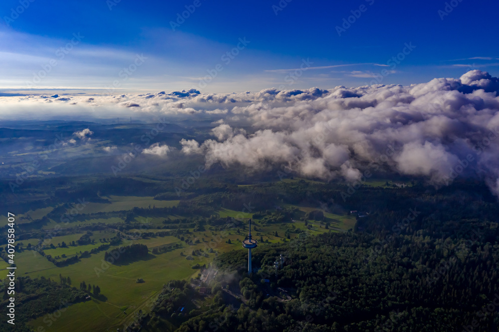 Hoherodskopf | Der Hoherodskopf im Vogelsberg aus der Luft | Luftbilder Hoherodskopf in Hessen