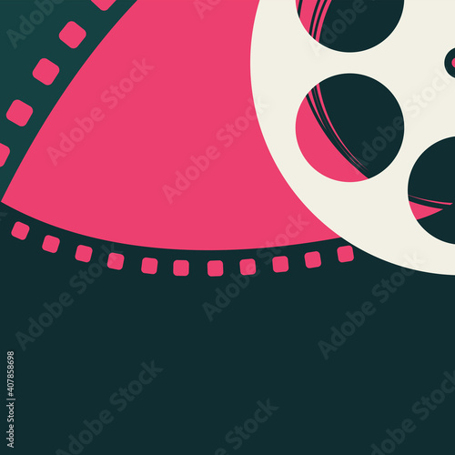 Cinema festival template - vector illustration background