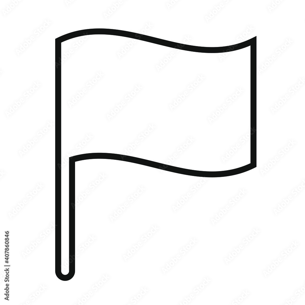 Flag vector icon. Flat shape symbol sign. Application and web interface logo image. Black silhouette isolated on white background. Flag vector icon. Flat shape symbol sign. Application and web interface logo image. Black silhouette isolated on white background.