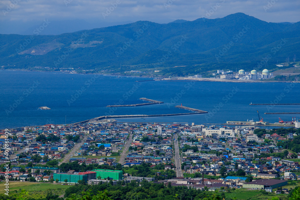 岩内町　円山展望台からの景色