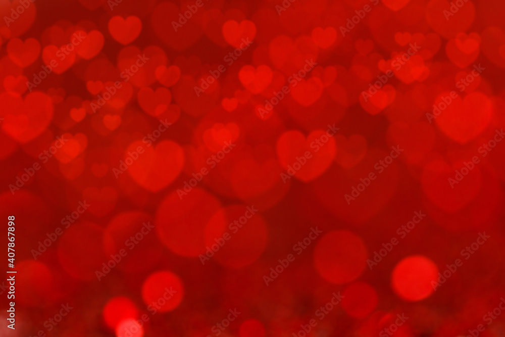 Red background with heart shape. Valentine's day background