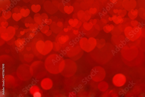Red background with heart shape. Valentine's day background