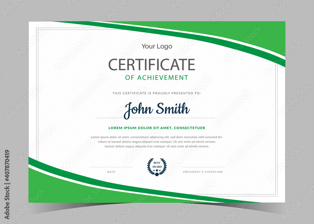 Certificate of Appreciation template, certificate of achievement ...