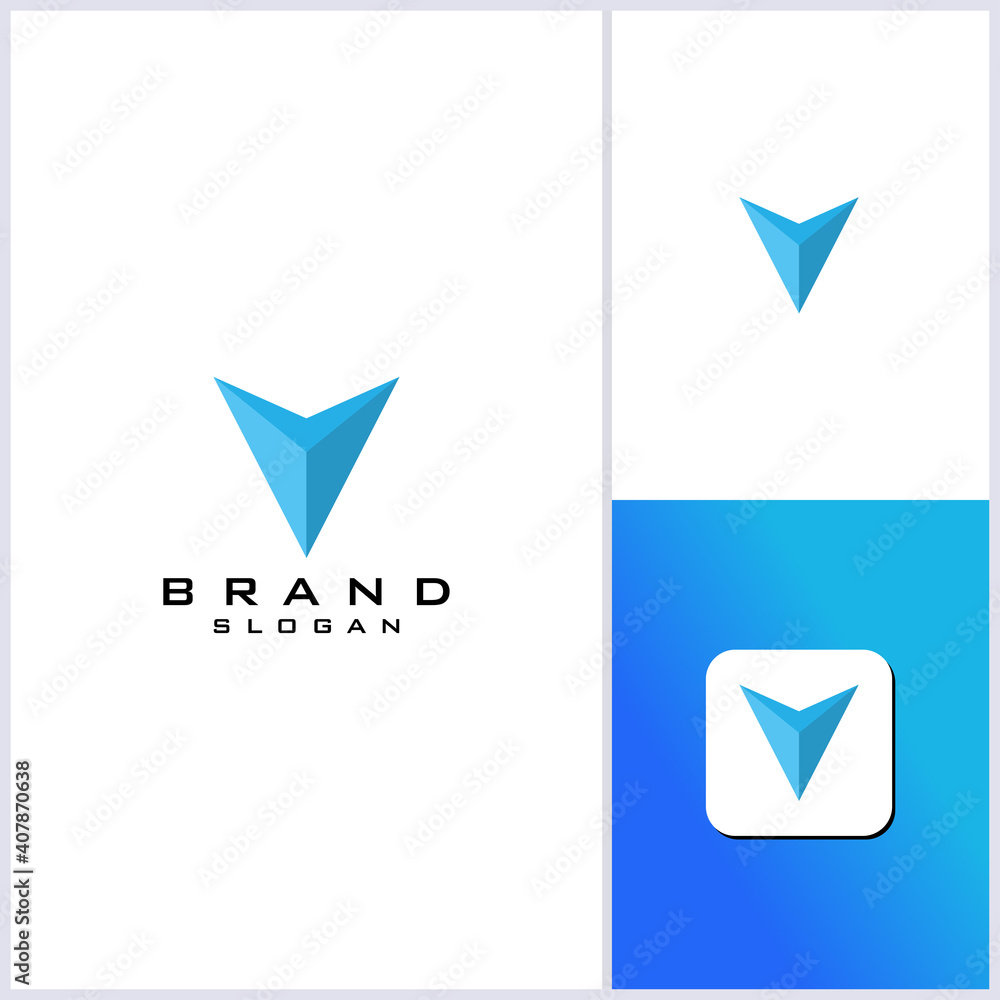 Arrow av modern concept logo designs vector Arrow av modern concept logo designs vector