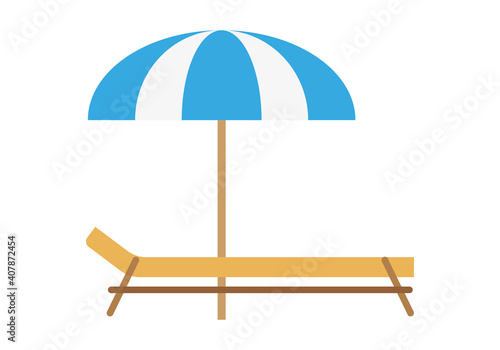 Icono de sombrilla en fondo blanco.