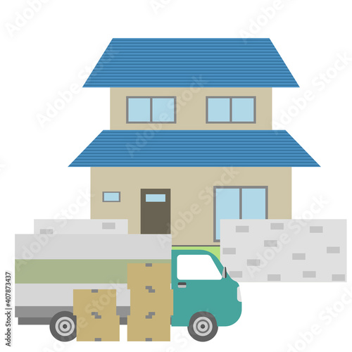 house and truck 引っ越し