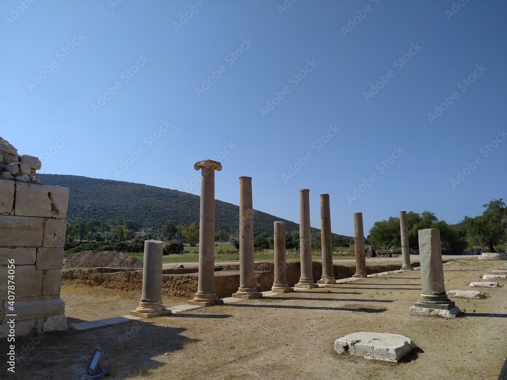 Ruined colonnaded Main Street, Patara, near Kalkan, Lycia, Antalya Province, Southwest Turkey, Anatolia, Turkey