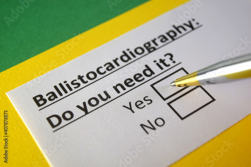 One person is answering question about ballistocardiography