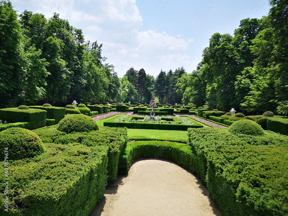 Gardens of the royal palace of la Granja Segovia Spain Gardens of the royal palace of la Granja Segovia Spain