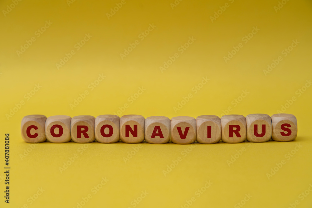 Coronavirus written on wooden blocks. Coronavirus written on wooden blocks.