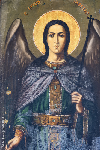 Εκτύπωση καμβά Archangel Gabriel,, icon, Byzantine hagiography