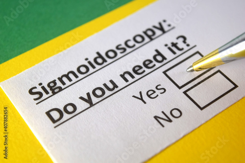 One person is answering question about sigmoidoscopy.