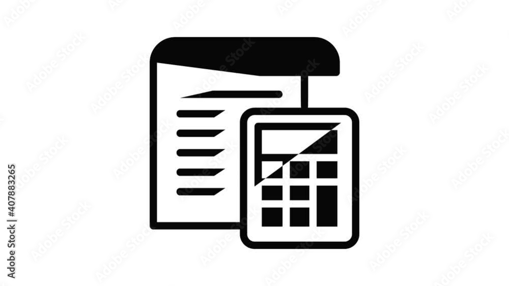 Tax paper icon animation best object on white background Tax paper icon animation best object on white background