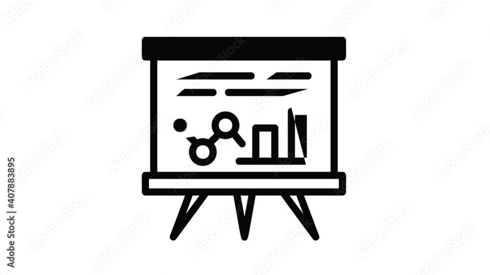 Graph banner icon animation best object on white background Graph banner icon animation best object on white background