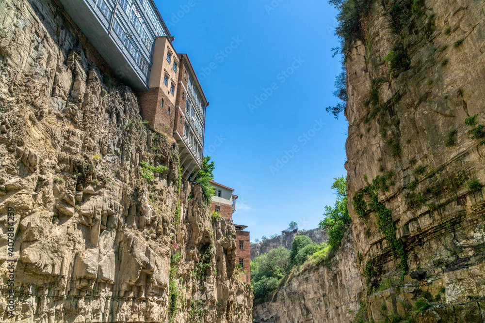 Blue Sky And Cliffs, Tbilisi, Georgia. Blue Sky And Cliffs, Tbilisi, Georgia.