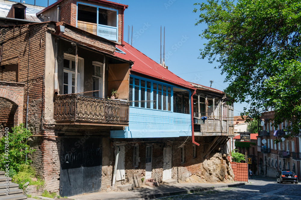 A Normal Residential Corner in Tbilisi, Georgia.