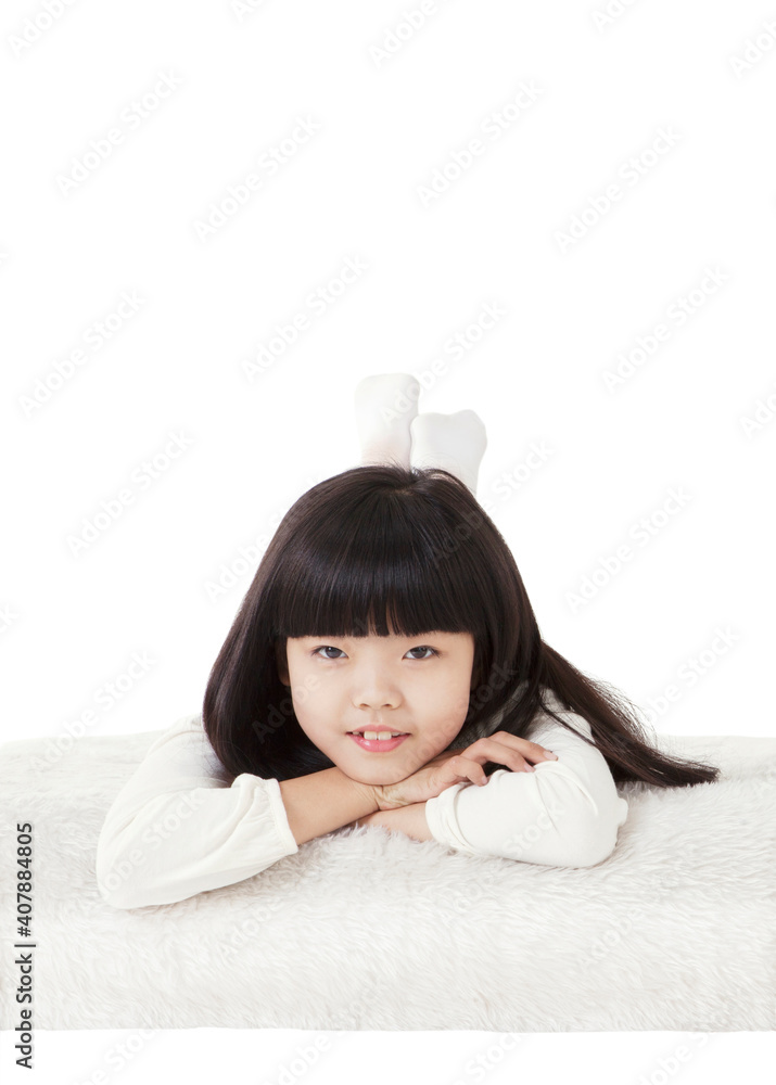 The Oriental family portrait of a girl