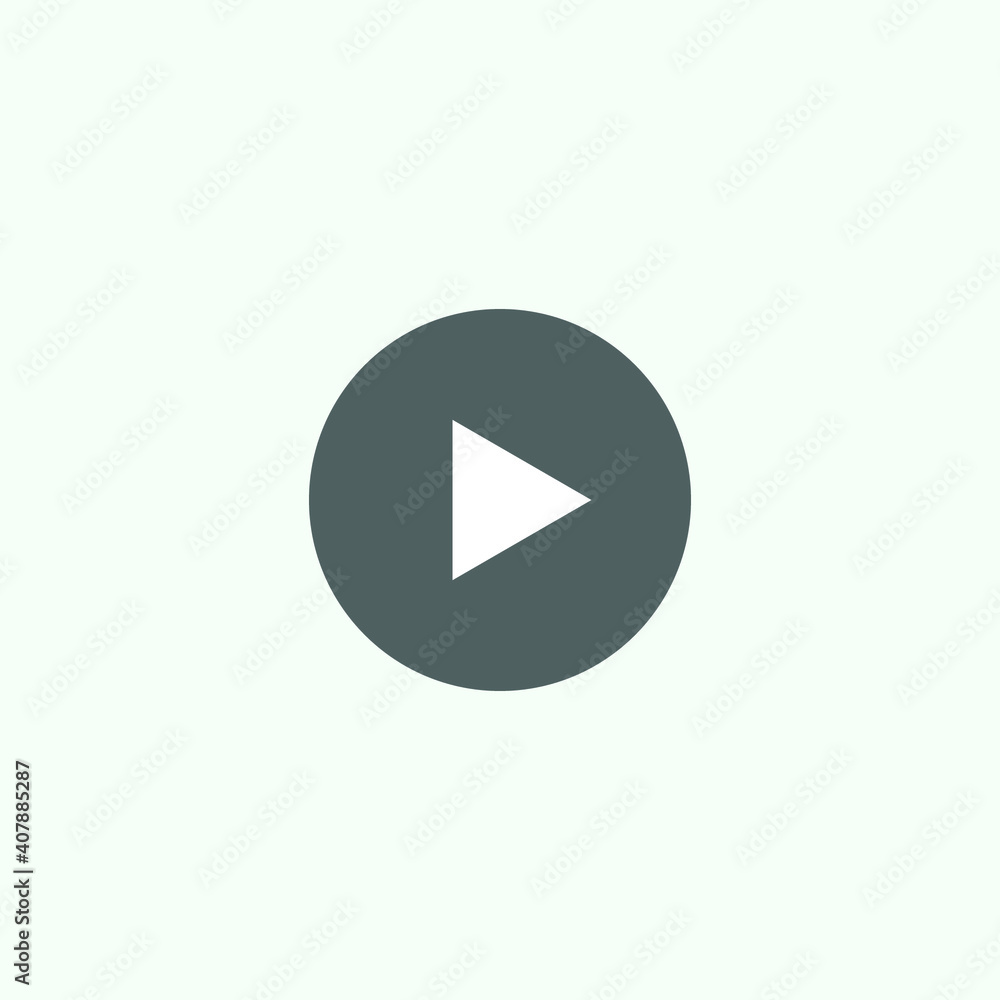 Play button icon in trendy flat style isolated on grey background. Play symbol for your web site design, logo, app, UI. Vector illustration Play button icon in trendy flat style isolated on grey background. Play symbol for your web site design, logo, app, UI. Vector illustration