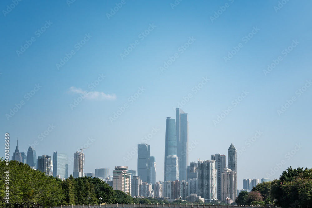 Guangzhou City Scenery and Modern Architecture Landscape