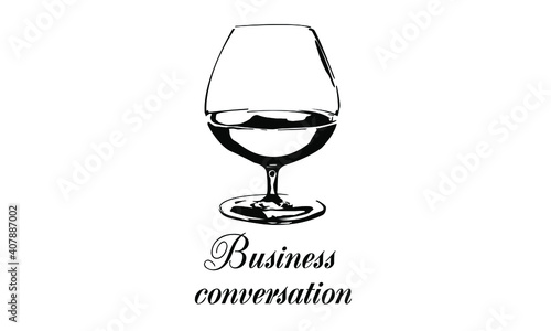 A glass of cognac for a business conversation