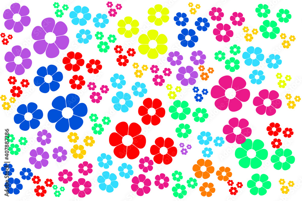 White background with flowers.
Decorative pattern. White background with flowers.
Decorative pattern.