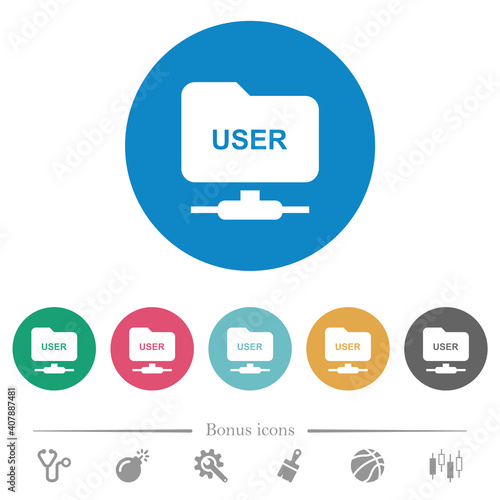 ftp authentication username flat round icons