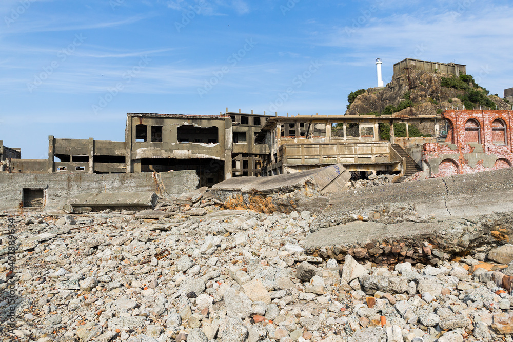 Abandoned Battleship island in Japan