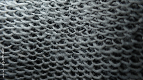 Close up macroscopic photo of wool fabric texture