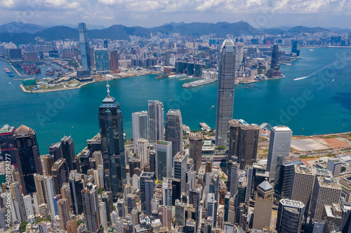 Fototapeta Naklejka Na Ścianę i Meble -  Aerial view of Hong Kong city