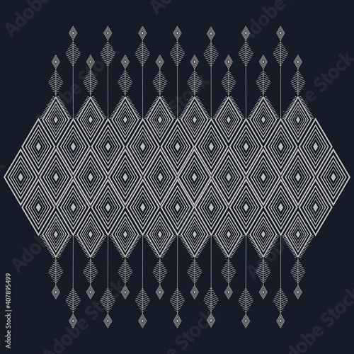 Wallpaper Mural geometric folklore ornament pattern. tribal ethnic and motifs texture striped. retro embroidery style. design for background, wallpaper, decor, clothing, cover, curtain. vector illustration. Torontodigital.ca