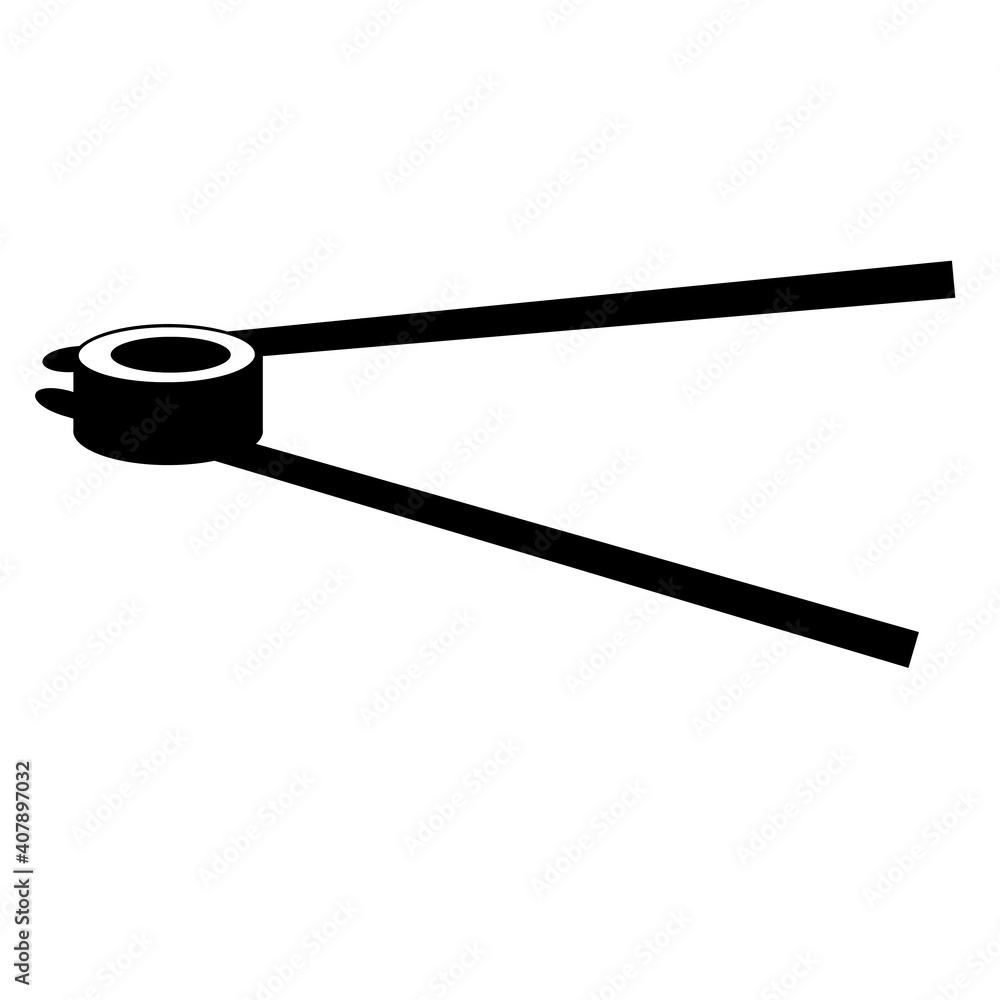 chopsticks holding sushi roll icon on white background. asian cuisine fast food sign. sushi restaurant symbol. flat style. sushi and roll with chopsticks. chopsticks holding sushi roll icon on white background. asian cuisine fast food sign. sushi restaurant symbol. flat style. sushi and roll with chopsticks.